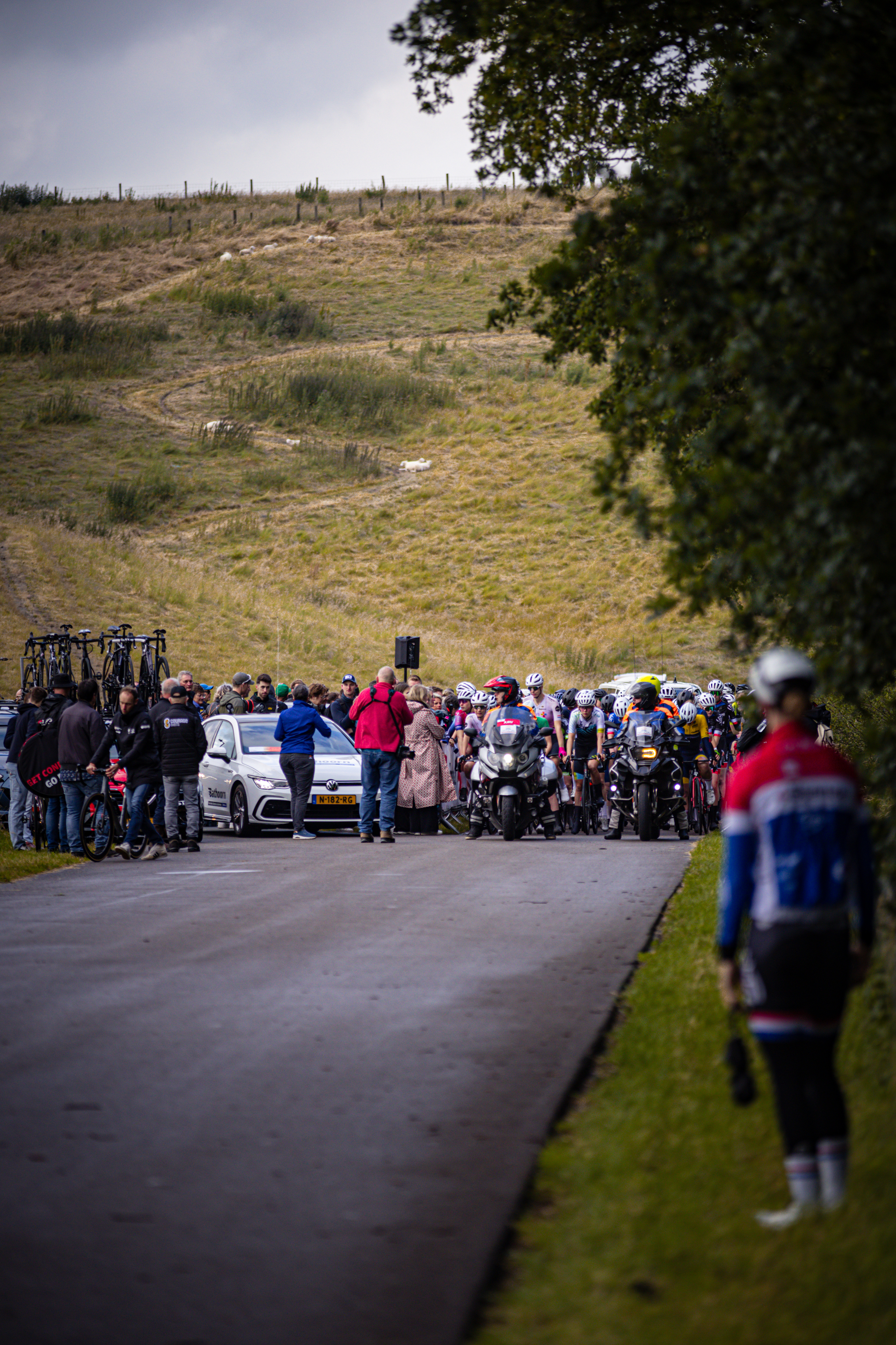 Several cyclists are gathered at the Nederlands Kampioenschap. The Dames Elite ZC is among them.